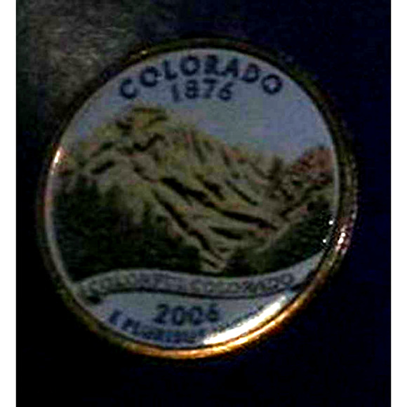 COLORADO COLORIZED QUARTER & FIRST DAY COVER BY POSTAL COMMEMORATIVE SOCIETY - Picture 3 of 3